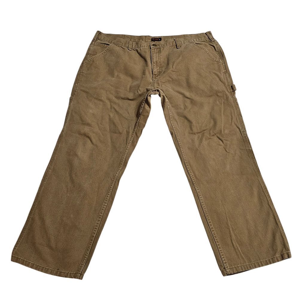 Wolverine Carpenter Pants Work Utility Khaki Brown Cotton Size 42x30